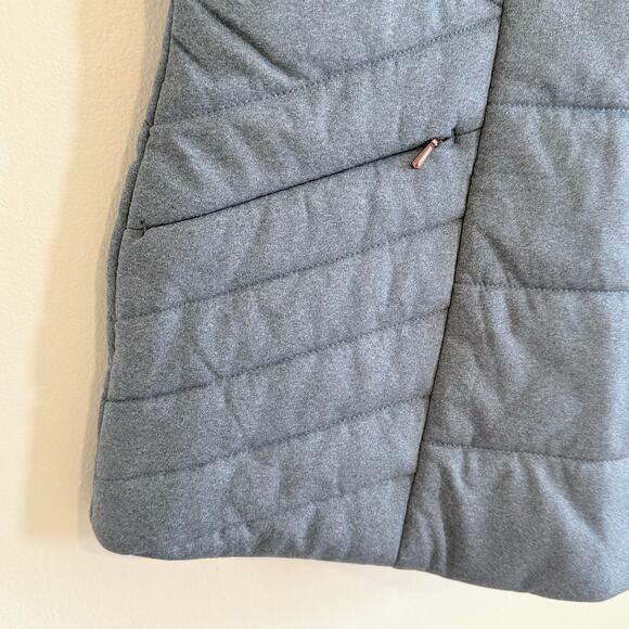 Calia Gray High Collar Quilted Vest - Small - Picture 6 of 7